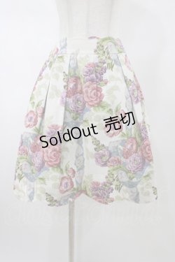 画像1: Jane Marple Dans Le Salon / Flower Wallpaperのスカラップスカート  グレー H-26-02-03-1039-JM-SK-KB-ZH