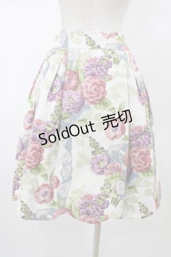 画像2: Jane Marple Dans Le Salon / Flower Wallpaperのスカラップスカート  グレー H-26-02-03-1039-JM-SK-KB-ZH