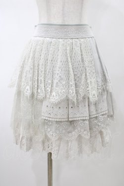 画像1: Jane Marple Dans Le Salon / ランダムレーススカート  グレー H-26-02-03-1040-JM-SK-KB-ZH
