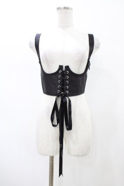 画像1: Sugar Thrillz / アンダーバストコルセットビスチェ XS ブラック H-26-02-03-1042-0-TO-KB-ZH