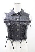 KILL STAR / DENIM VEST XS グレー H-26-02-03-1044-SL-TO-KB-ZH