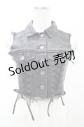 KILL STAR / DENIM VEST XS グレー H-26-02-03-1044-SL-TO-KB-ZH
