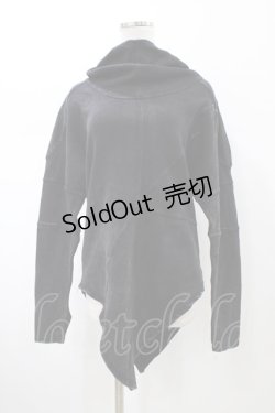 画像1: Daker Wavs / ダメージプルパーカー XS ブラック H-26-02-03-1048-0-TO-KB-ZH