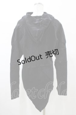 画像2: Daker Wavs / ダメージプルパーカー XS ブラック H-26-02-03-1048-0-TO-KB-ZH