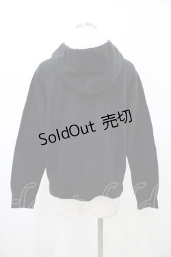 画像2: Jane Marple / フリルフードZIPパーカー  ブラック H-26-02-03-1049-JM-TO-KB-ZH