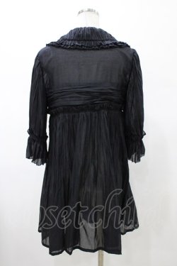 画像2: Jane Marple Dans Le Salon / プリーツチュニックブラウス  ブラック H-26-02-03-1051-JM-BL-KB-ZH