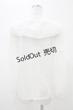 画像2: Jane Marple / ピンタックブラウス  ホワイト H-26-02-03-1058-JM-BL-KB-ZH