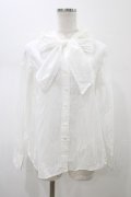 Jane Marple / フード付ブラウス  ホワイト H-26-02-03-1059-JM-BL-KB-ZH