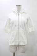 Jane Marple / レースフード半袖パーカー  オフホワイト H-26-02-03-1060-JM-TO-KB-ZH