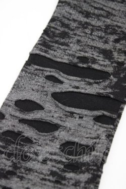 画像2: Deorart / ダメージアームカバー  ブラック×グレー H-26-02-03-1011-PU-ZA-KB-ZH