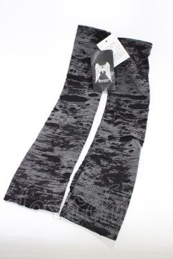 画像1: Deorart / ダメージアームカバー  ブラック×グレー H-26-02-03-1012-PU-ZA-KB-ZH