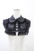 ATELIER PIERROT / 薔薇レース付け襟  ブラック H-26-02-03-1014-EL-ZA-KB-ZH