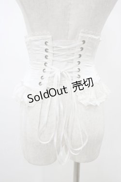画像2: ATELIER PIERROT / フリルレースショートコルセット  ホワイト H-26-02-03-1015-EL-ZA-KB-ZH