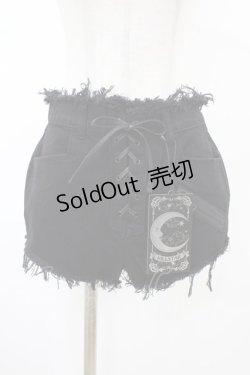 画像1: KILL STAR / LIL' DEVIL DENIM SHORT PANTS XS ブラック H-26-02-03-1019-SL-PA-KB-ZH