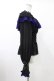 画像3: Moi-meme-Moitie / クロスアーチ長袖シャーリングブラウス  黒×青 H-26-02-03-1023-MO-BL-KB-ZH (3)
