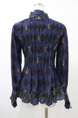 画像2: ATELIER PIERROT / Diamond Circus ブラウス  ネイビー H-26-02-03-1024-EL-BL-KB-ZH (2)