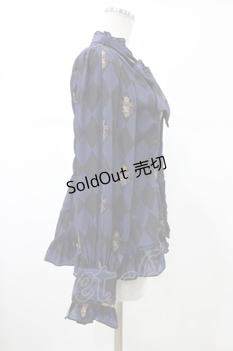 画像3: ATELIER PIERROT / Diamond Circus ブラウス  ネイビー H-26-02-03-1024-EL-BL-KB-ZH (3)