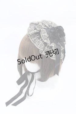 画像1: Moi-meme-Moitie / シャンデリアレース丸型ヘッドドレス  ブラック×ゴールド H-26-02-03-1003-MO-AC-KB-ZH