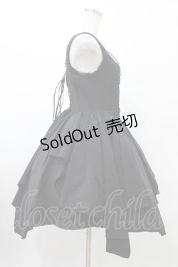 画像3: ATELIER PIERROT / Midnight Reverieイレギュラージャンパースカート  ブラック H-26-02-03-1027-EL-OP-KB-ZH