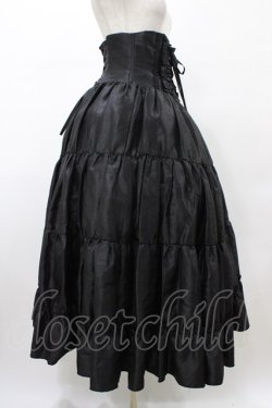 画像3: ATELIER PIERROT / Long Corset Skirt  ブラック H-26-02-03-1028-EL-SK-KB-ZH