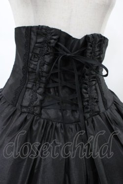 画像4: ATELIER PIERROT / Long Corset Skirt  ブラック H-26-02-03-1028-EL-SK-KB-ZH