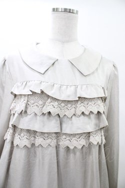 画像3: Jane Marple / レースフリルワンピース  グレー H-26-02-03-1030-JM-OP-KB-ZH