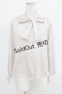 画像1: an another angelus / ローズカットワークボウタイブラウス Free PINK BEIGE H-26-02-03-057-CA-BL-NS-ZH