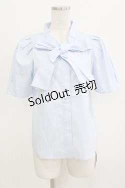 画像1: an another angelus / ビッグボウタイシャツ Free L/BLUE×WH H-26-02-03-058-CA-BL-NS-ZH