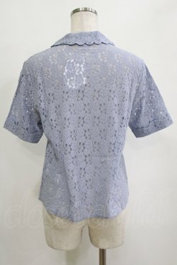 画像3: an another angelus / スカラップ使い総レースブラウス Free BLUE H-26-02-03-059-CA-BL-NS-ZH