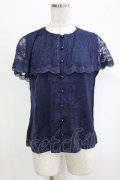 an another angelus / レースケープ衿ブラウス Free Navy H-26-02-03-063-CA-BL-NS-ZH