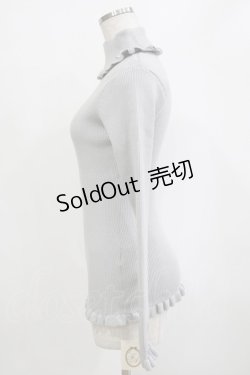 画像2: F&A / ローズモチーフ付きタートルニットプルオーバー Free LIGHT GRAY H-26-02-03-068-LO-TO-NS-ZH