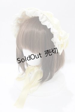 画像1: 妹抖手作工作屋（海外ロリータブランド） / ボンネット  生成り H-26-02-03-080-PU-AC-NS-ZH