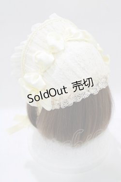 画像2: 妹抖手作工作屋（海外ロリータブランド） / ボンネット  生成り H-26-02-03-080-PU-AC-NS-ZH