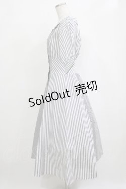 画像2: an another angelus / ランダムストライプ開衿シャツワンピース Free OFF×BK H-26-02-03-010-CA-OP-NS-ZH