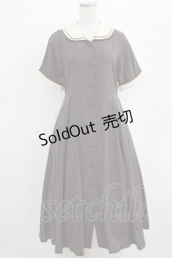 画像1: an another angelus / パイピング使いダブルクレリック衿ワンピース Free BROWN H-26-02-03-011-CA-OP-NS-ZH