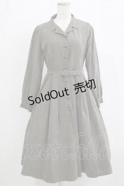 画像1: an another angelus / フロント釦開衿長袖ワンピース Free GREEN H-26-02-03-012-CA-OP-NS-ZH