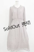 an another angelus / ローズ刺繍シフォンワンピース Free LAVENDER H-26-02-03-013-CA-OP-NS-ZH