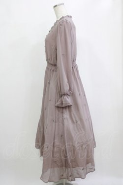 画像2: an another angelus / ローズ刺繍シフォンワンピース Free LAVENDER H-26-02-03-013-CA-OP-NS-ZH