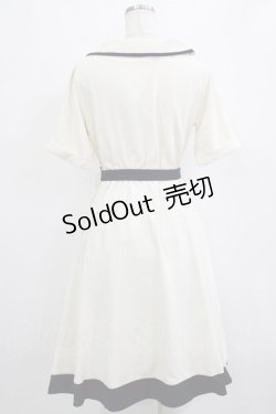 画像3: Fi.n.t / サイド衿バイカラーワンピース Free OFF×NAVY H-26-02-03-015-CA-OP-NS-ZH