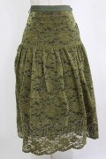 an another angelus / フロッキーレースギャザースカート Free GREEN H-26-02-03-022-CA-SK-NS-ZH