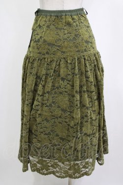 画像3: an another angelus / フロッキーレースギャザースカート Free GREEN H-26-02-03-022-CA-SK-NS-ZH