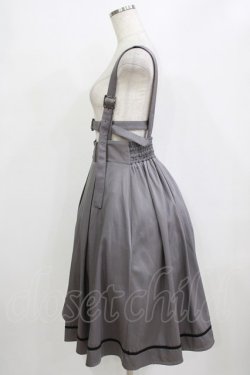 画像2: axes femme / ベルトデザインサス付きスカート M グレー H-26-02-04-027-AX-SK-NS-ZH