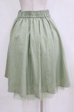 画像3: axes femme / リボンローズ刺繍タックスカート M ミント H-26-02-04-028-AX-SK-NS-ZH