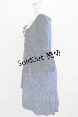 画像2: axes femme / ベロアワンピース M ネイビー H-26-02-04-029-AX-OP-NS-ZH