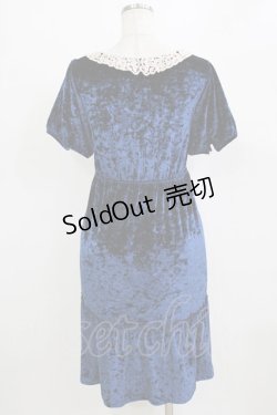 画像3: axes femme / ベロアワンピース M ネイビー H-26-02-04-029-AX-OP-NS-ZH