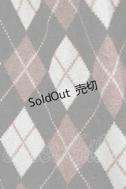 画像4: axes femme / アーガイルニットワンピ M ブラウン H-26-02-04-031-AX-OP-NS-ZH