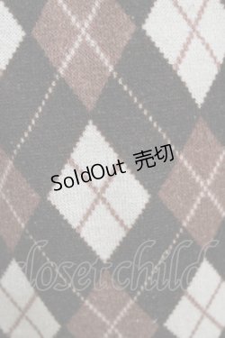 画像5: axes femme / アーガイルニットワンピ M ブラウン H-26-02-04-031-AX-OP-NS-ZH