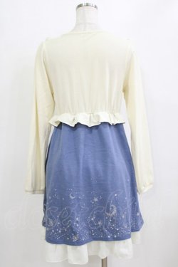 画像3: axes femme / ボレロ風ニットワンピース M アイボリー/ブルー H-26-02-04-032-AX-TO-NS-ZH