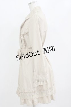 画像2: axes femme / 花ベルト付きコート L ベージュ H-26-02-04-033-AX-CO-NS-ZH