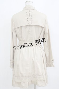 画像3: axes femme / 花ベルト付きコート L ベージュ H-26-02-04-033-AX-CO-NS-ZH